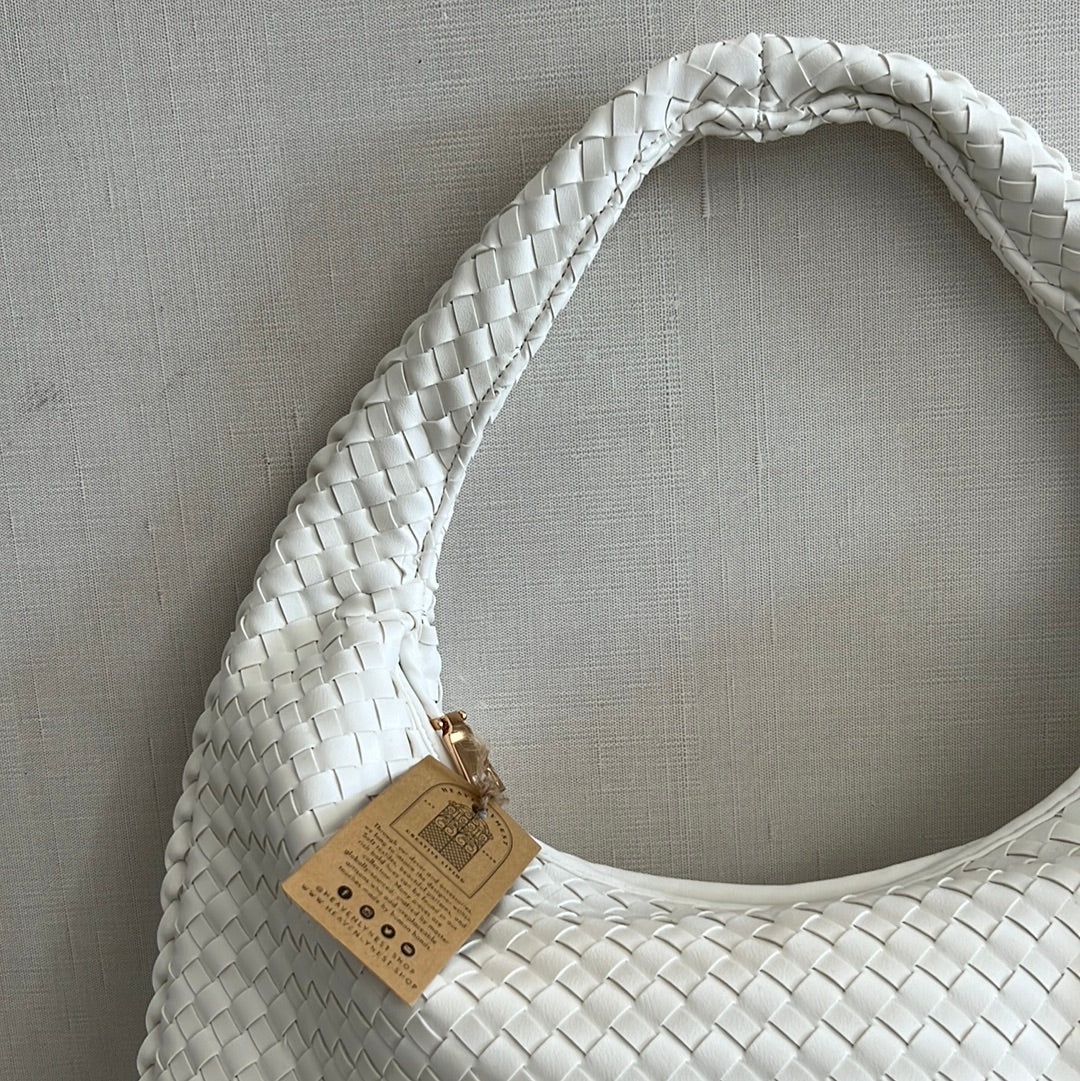 Shoulder handbag white