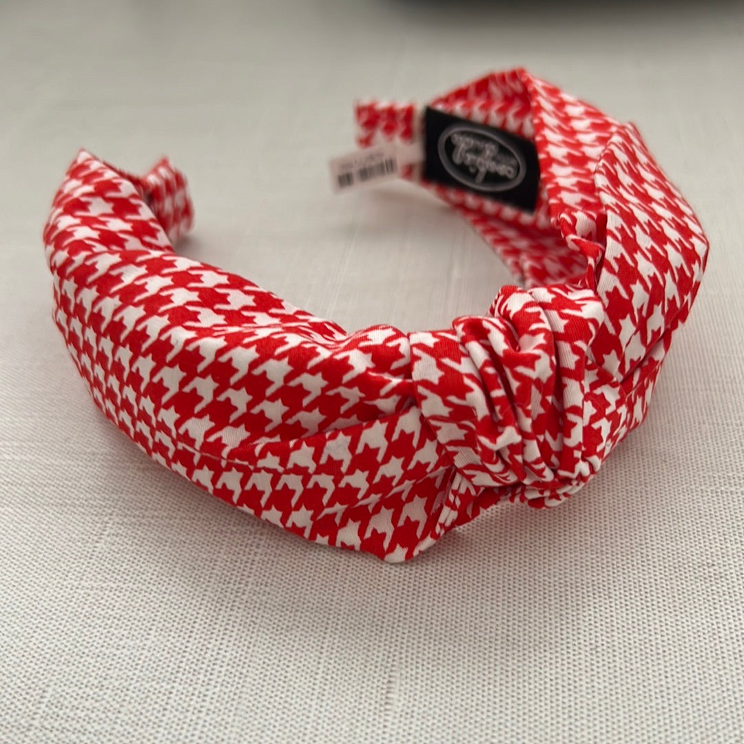 Houndstooth Top Knot Headband