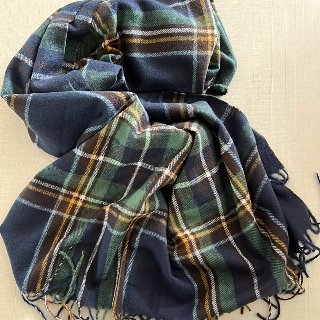 Green Plaid Scarf