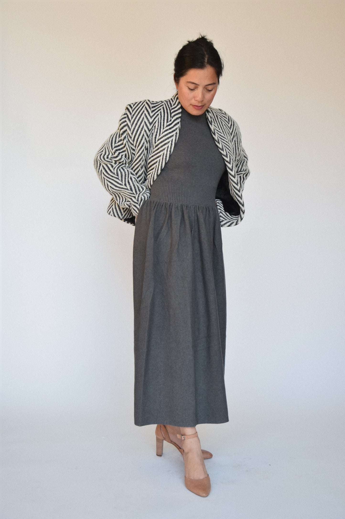Herringbone Woven Blazer