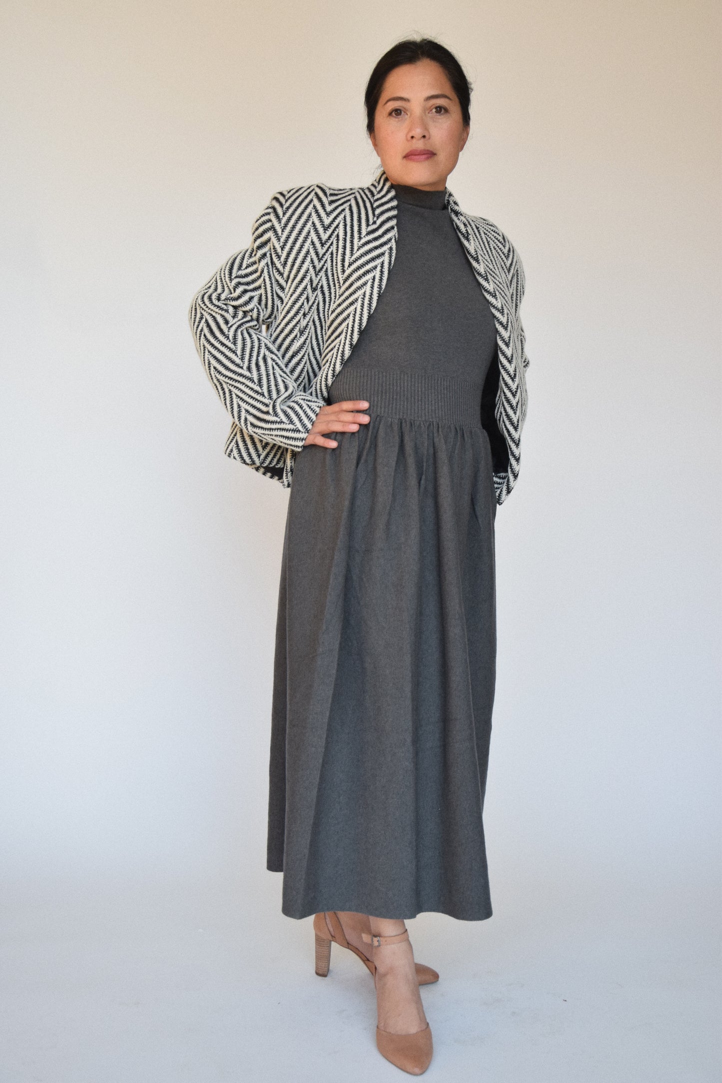 Herringbone Woven Blazer