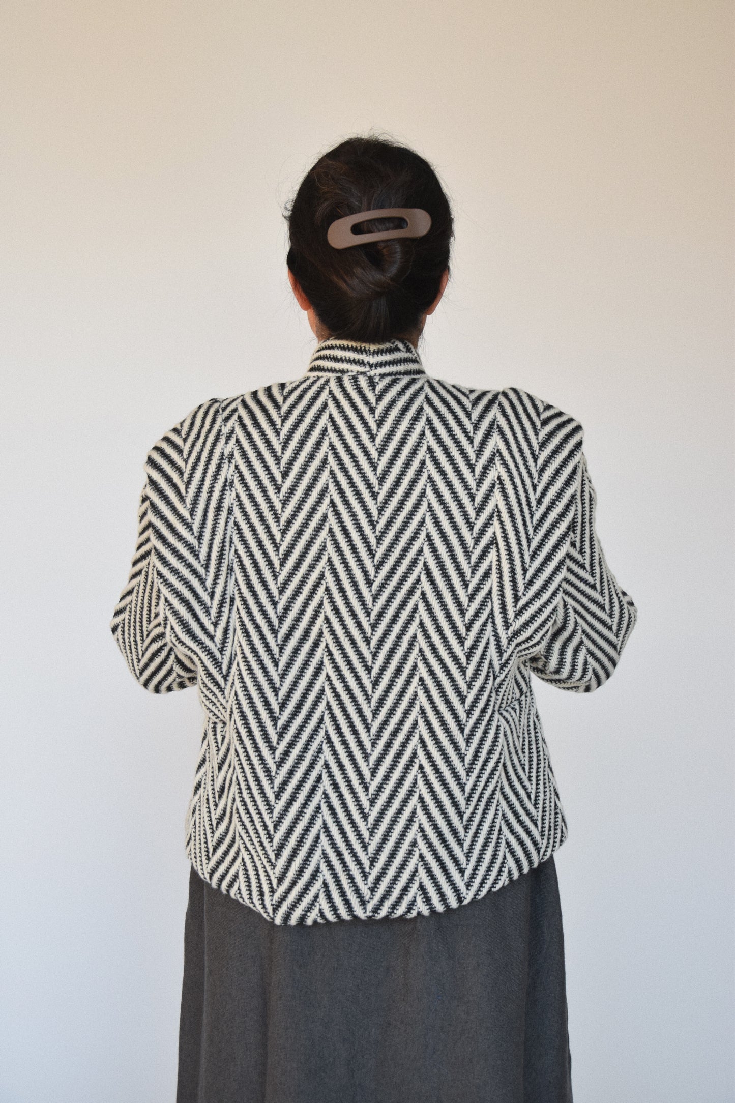 Herringbone Woven Blazer