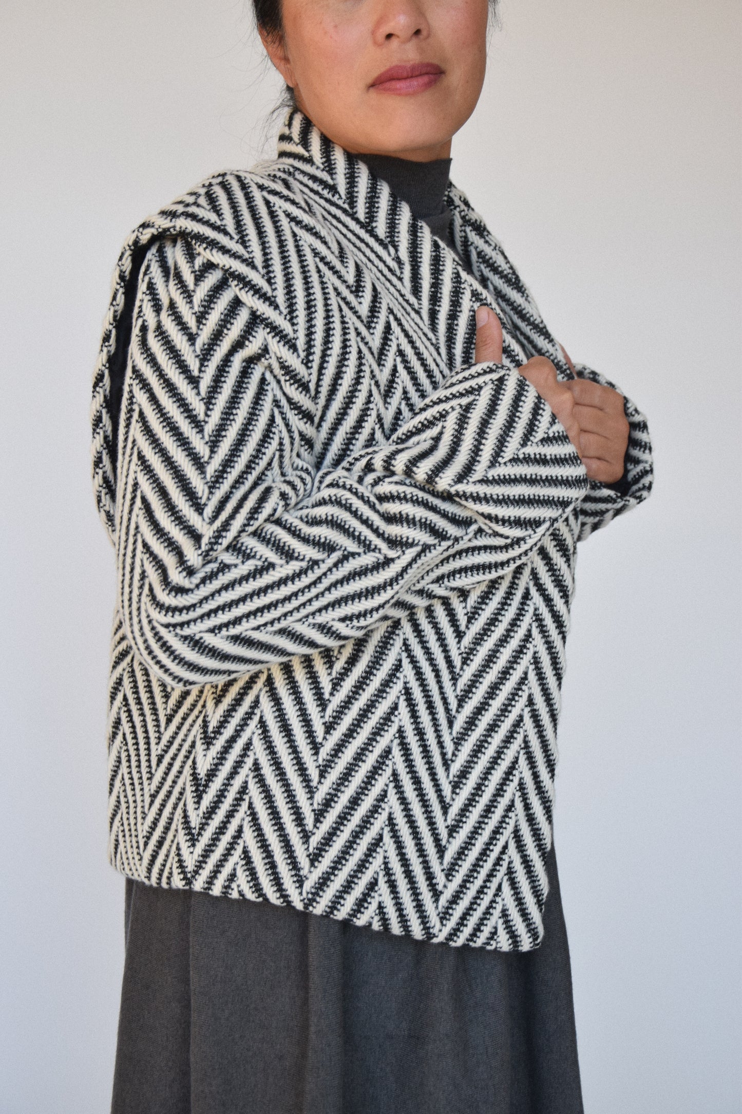 Herringbone Woven Blazer