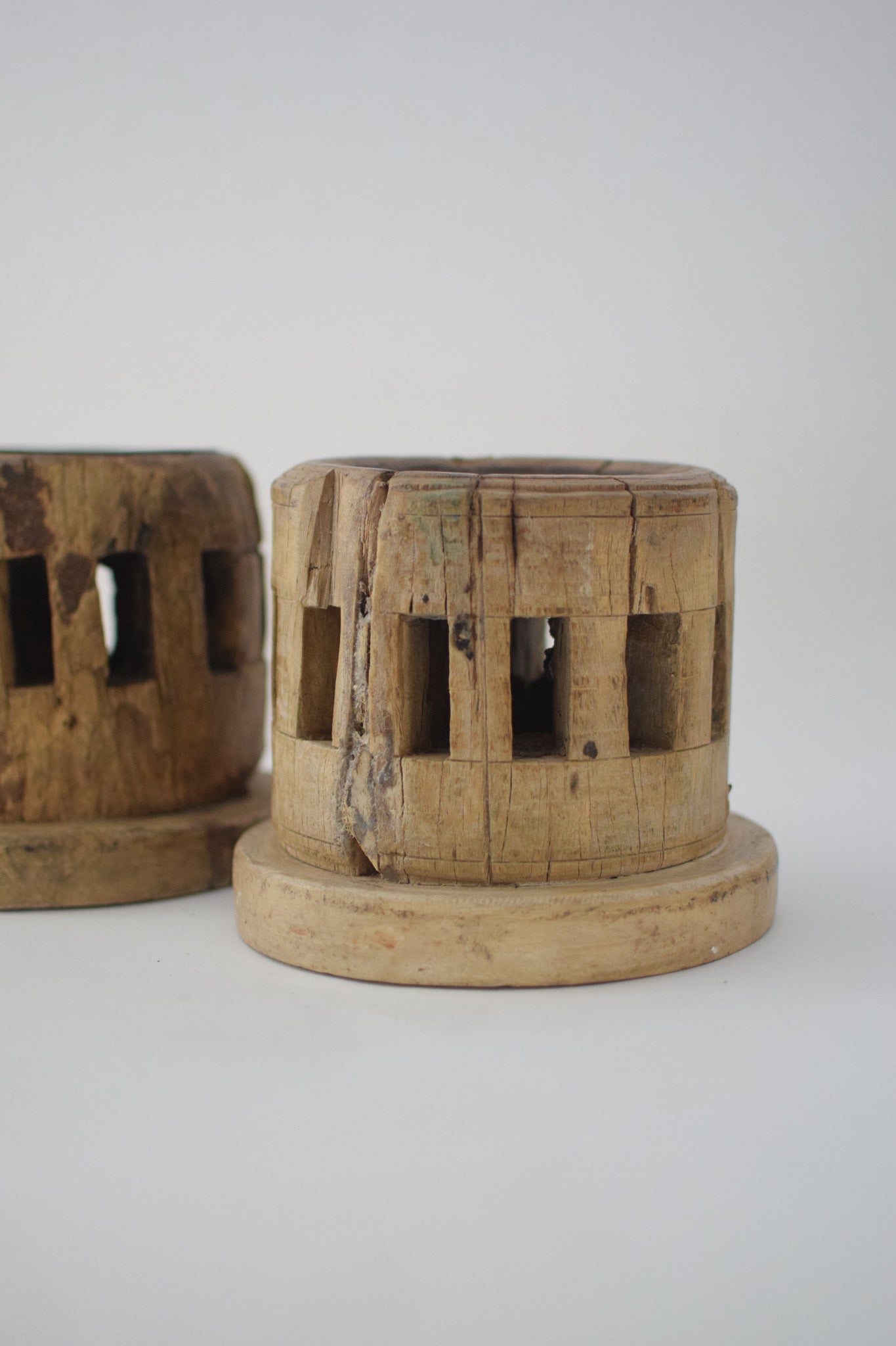 Dhruv Carved Candle Stand - Large