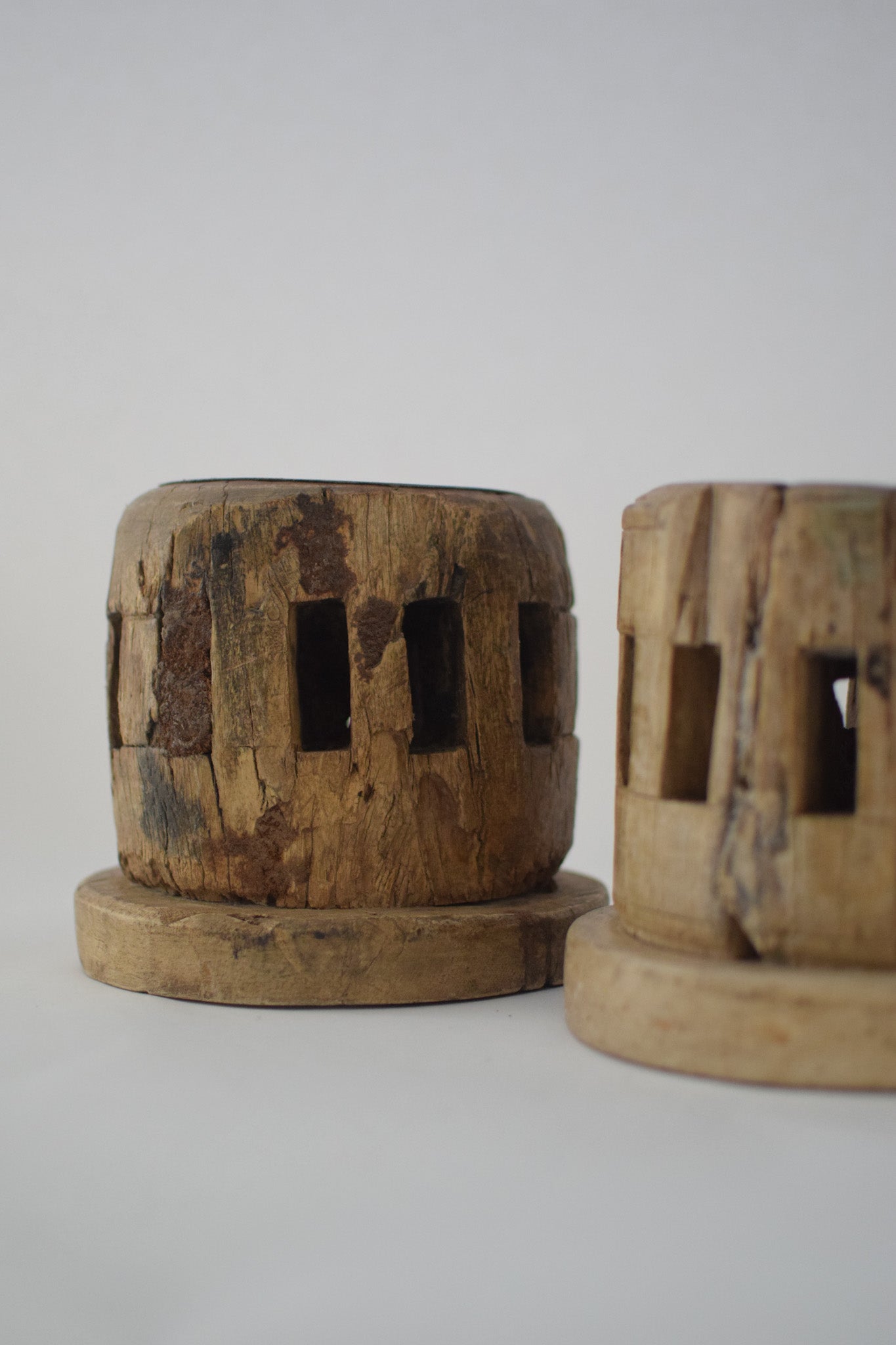 Dhruv Carved Candle Stand - Large