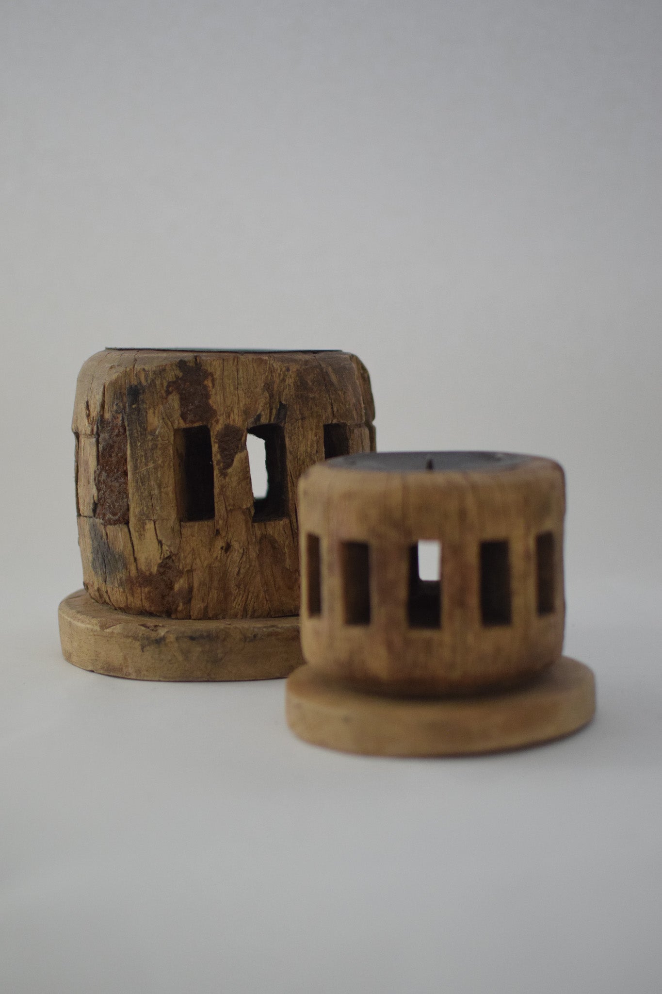Dhruv Carved Candle Stand - Large
