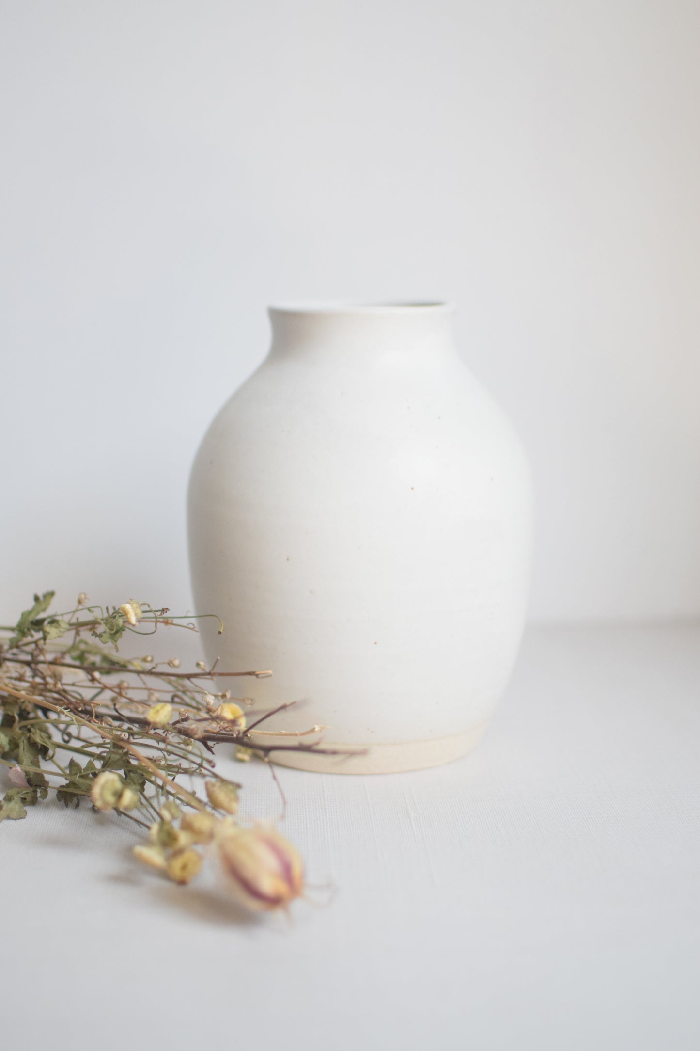 Matte White Vase