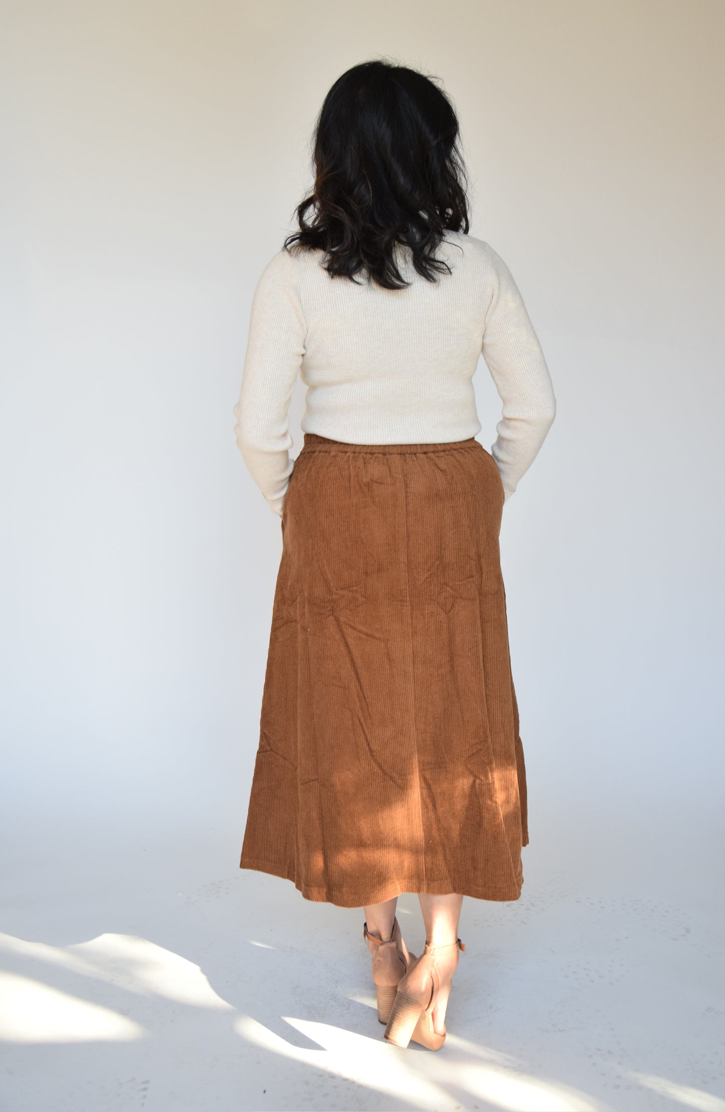 Corduroy Midi Skirt