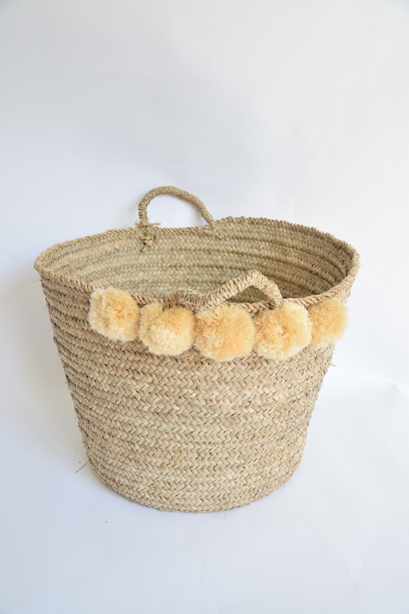 XL Moroccan Pom Pom Basket
