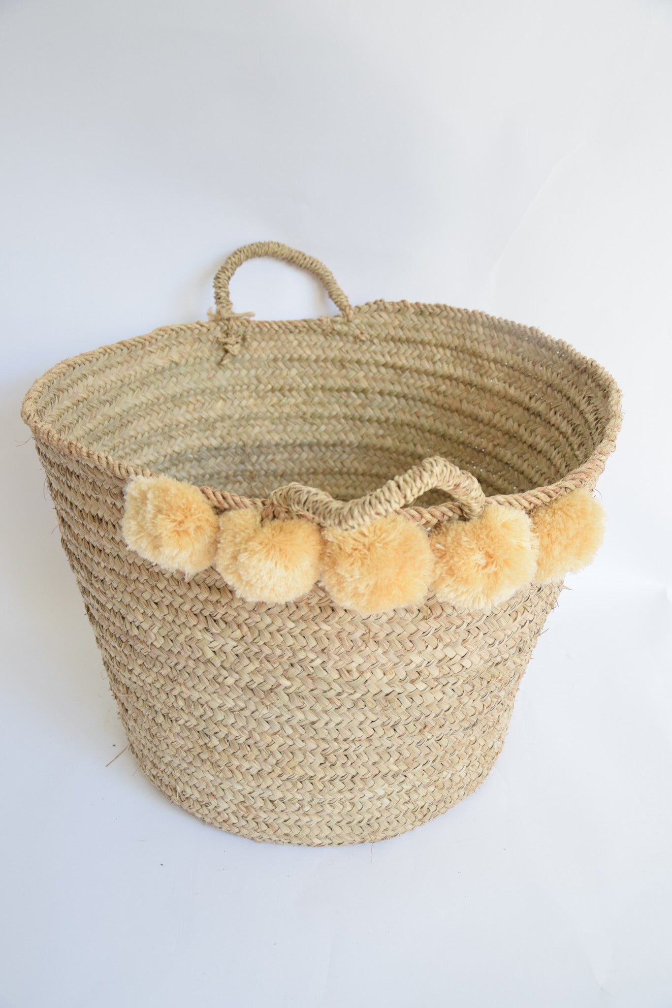XL Moroccan Pom Pom Basket