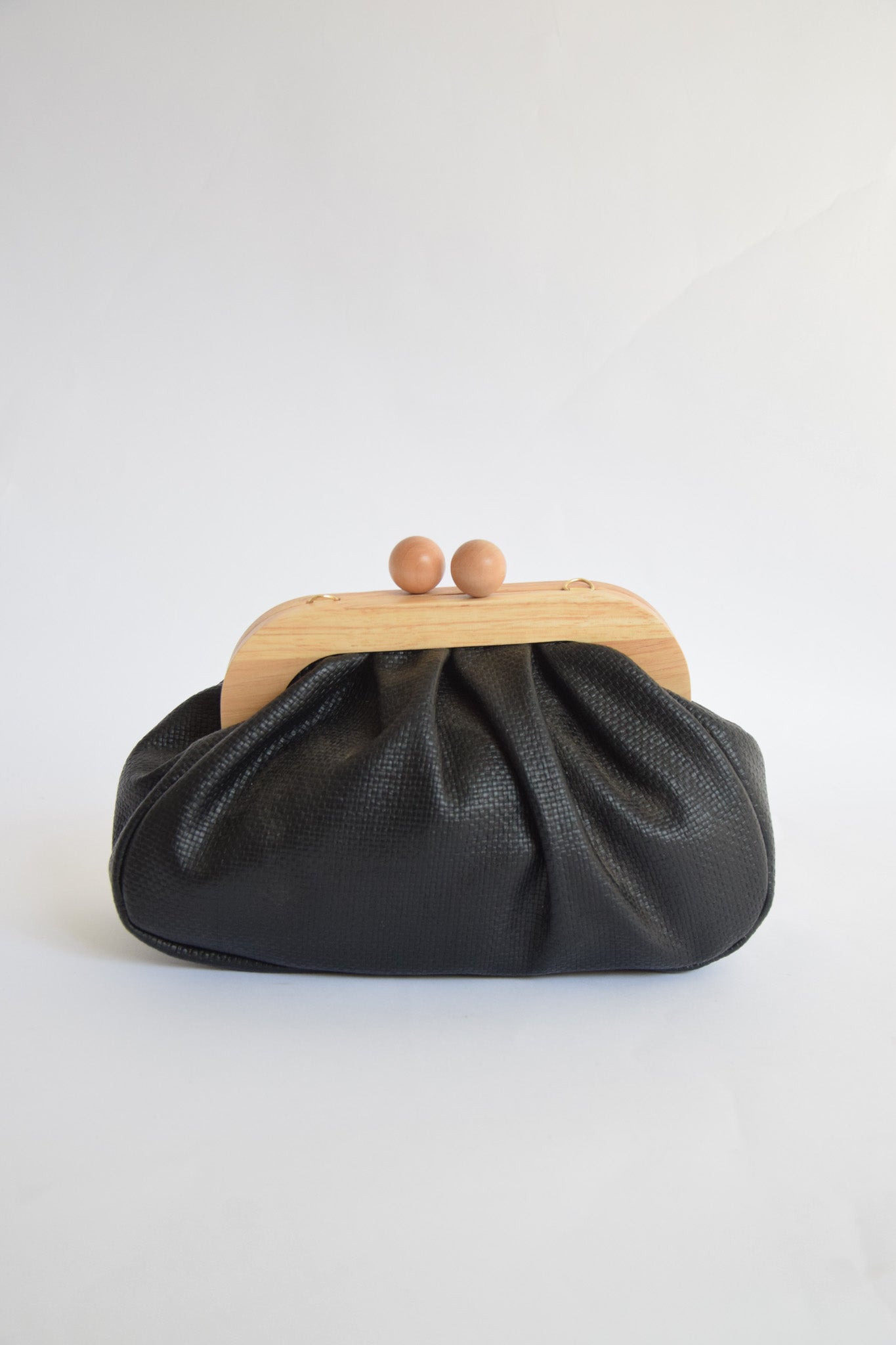 Tallulah Wood Handle Clutch Purse