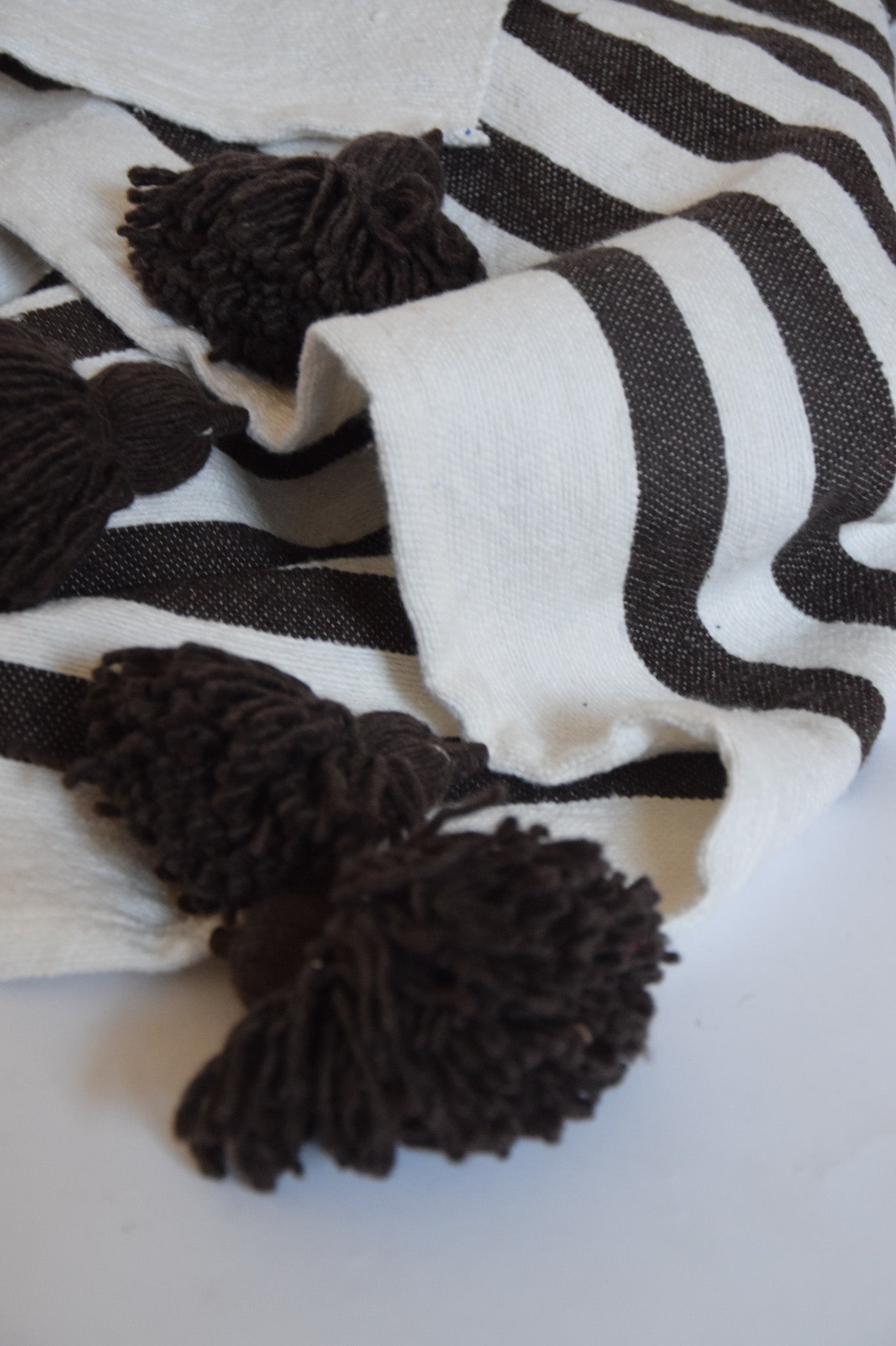 Achraf Moroccan Pom Pom Blanket