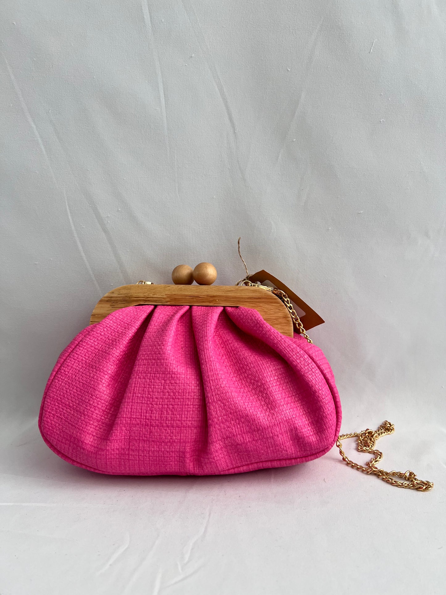 Tallulah Wood Handle Clutch Purse