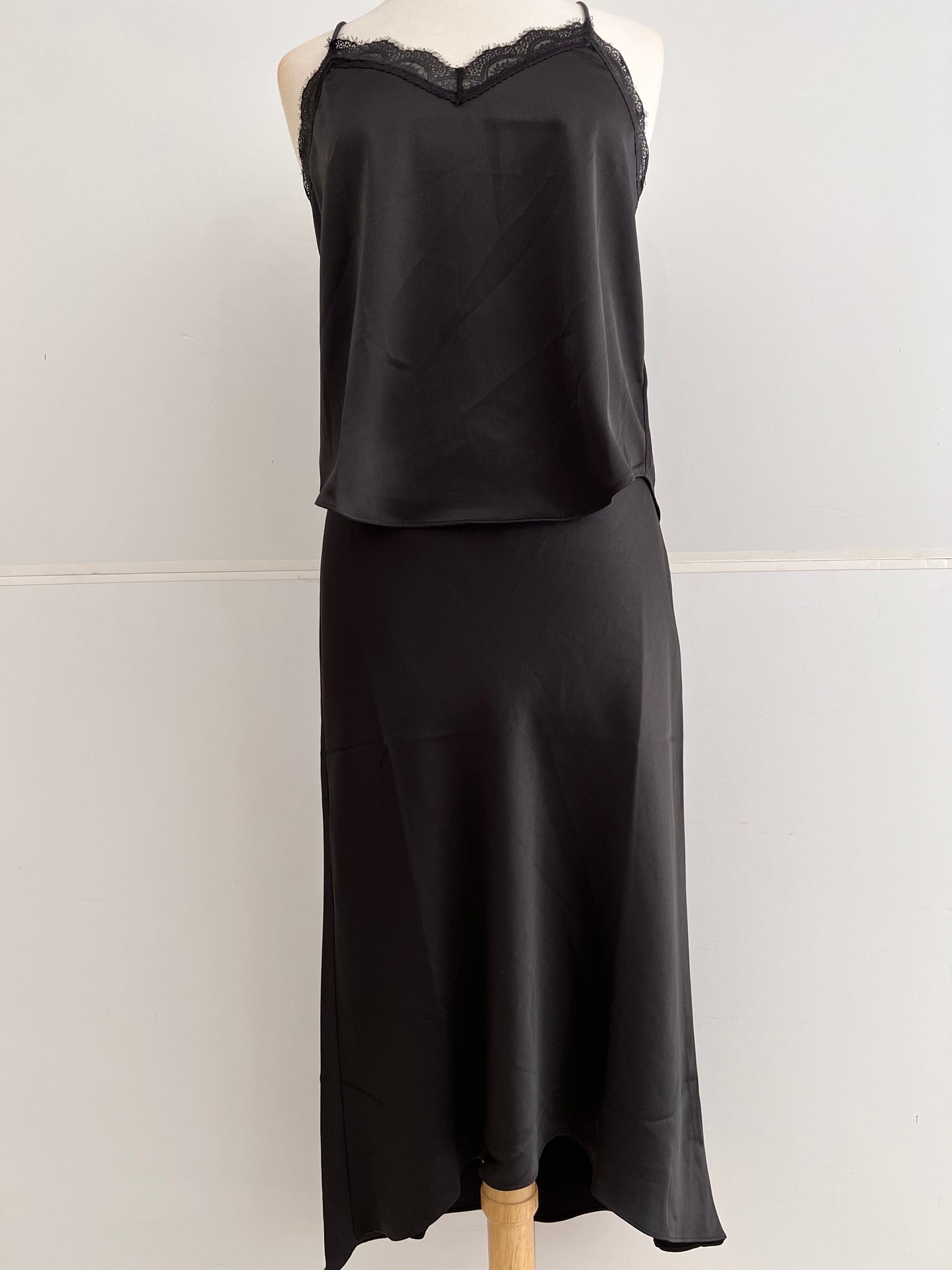 Callum High Low Skirt Black