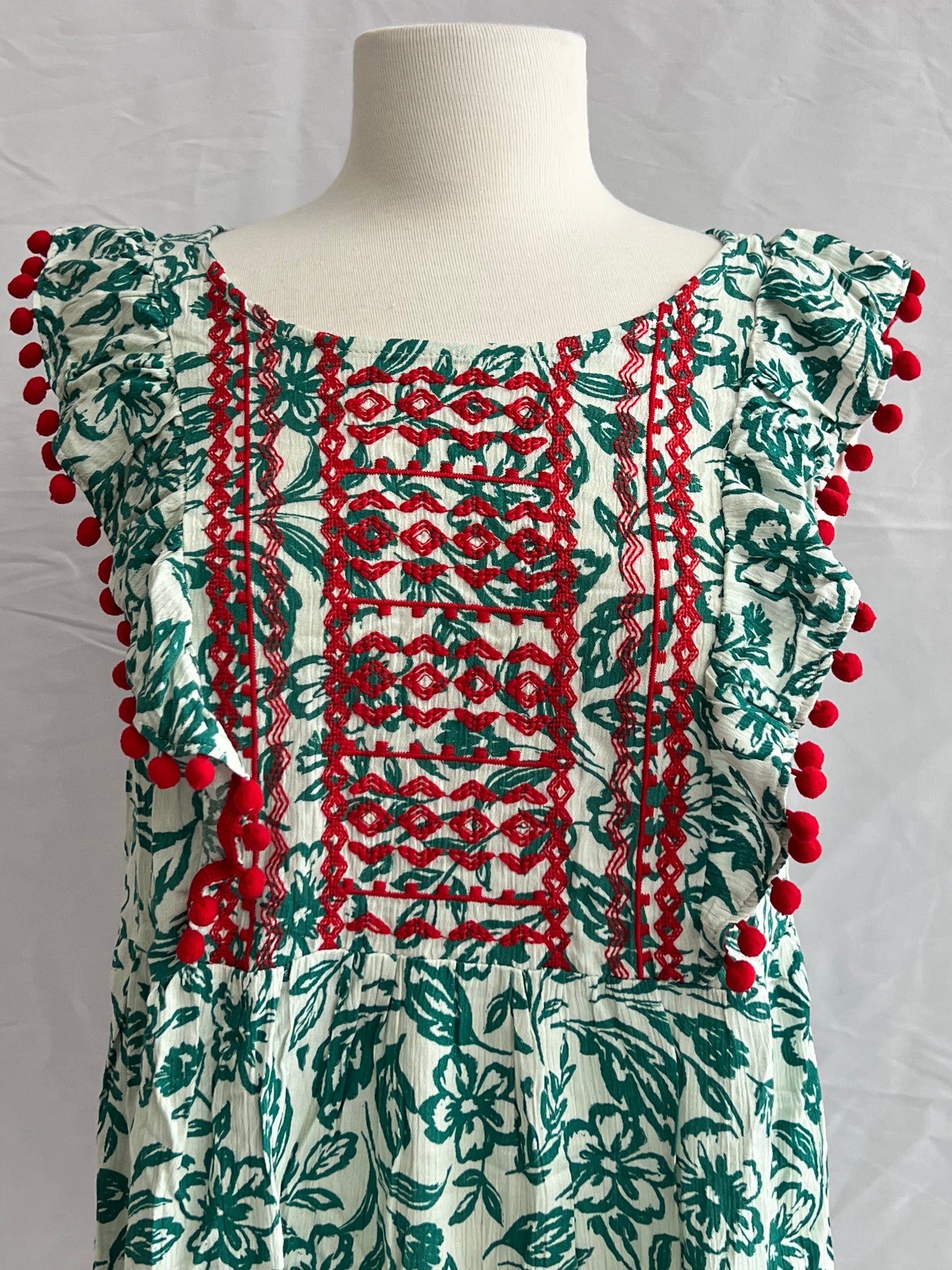 August Pom Pom Sleeve Top