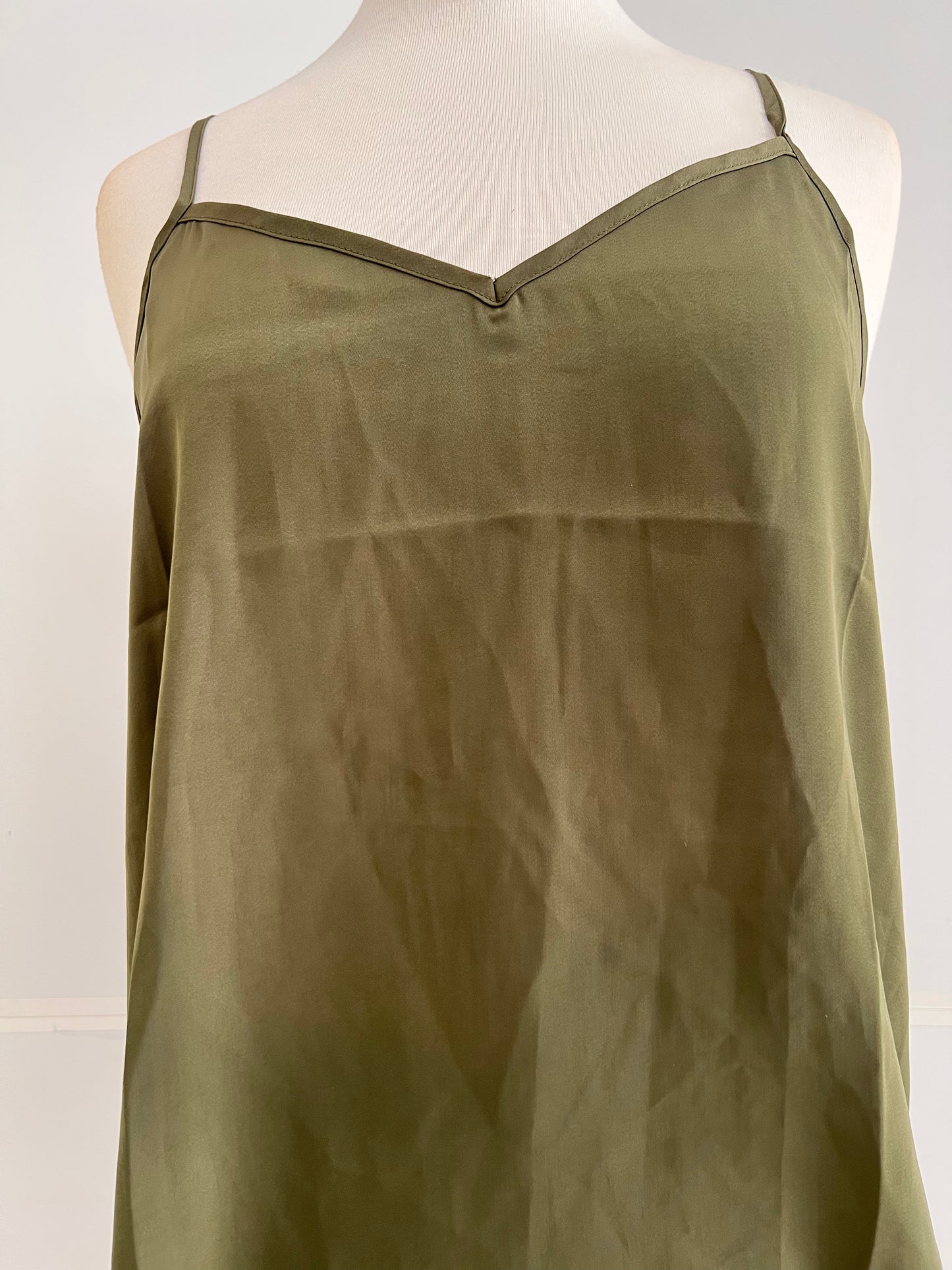 Arlene V-Neck Olive Cami Top
