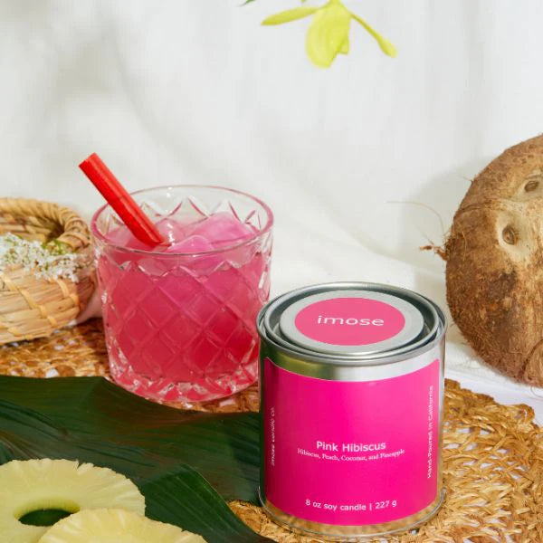 Pink Hibiscus Soy Candle