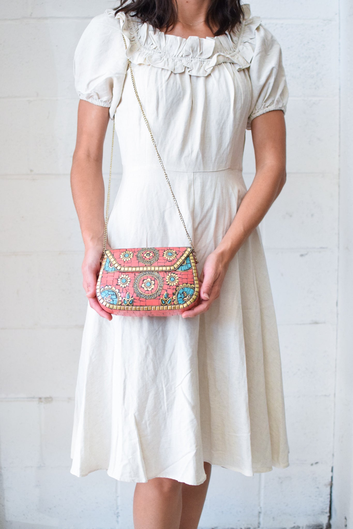 Gretel Mosaic Crossbody Clutch