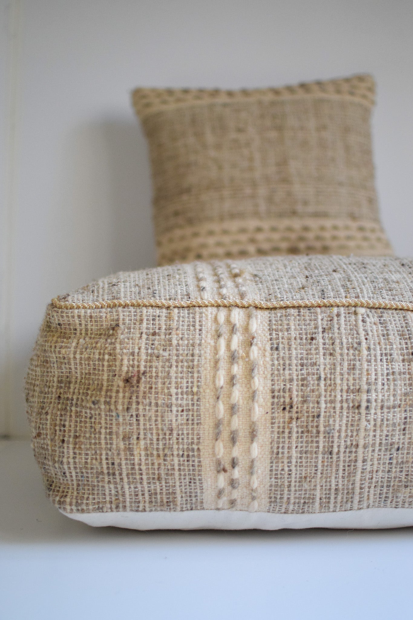 Sylina Moroccan Floor Pouf & Pillow