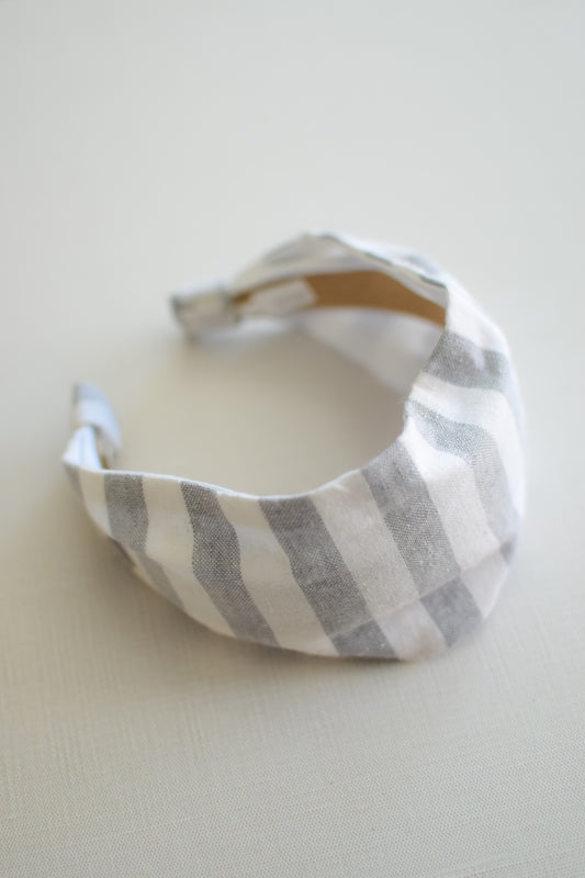 Thick Linen Stripe Headband