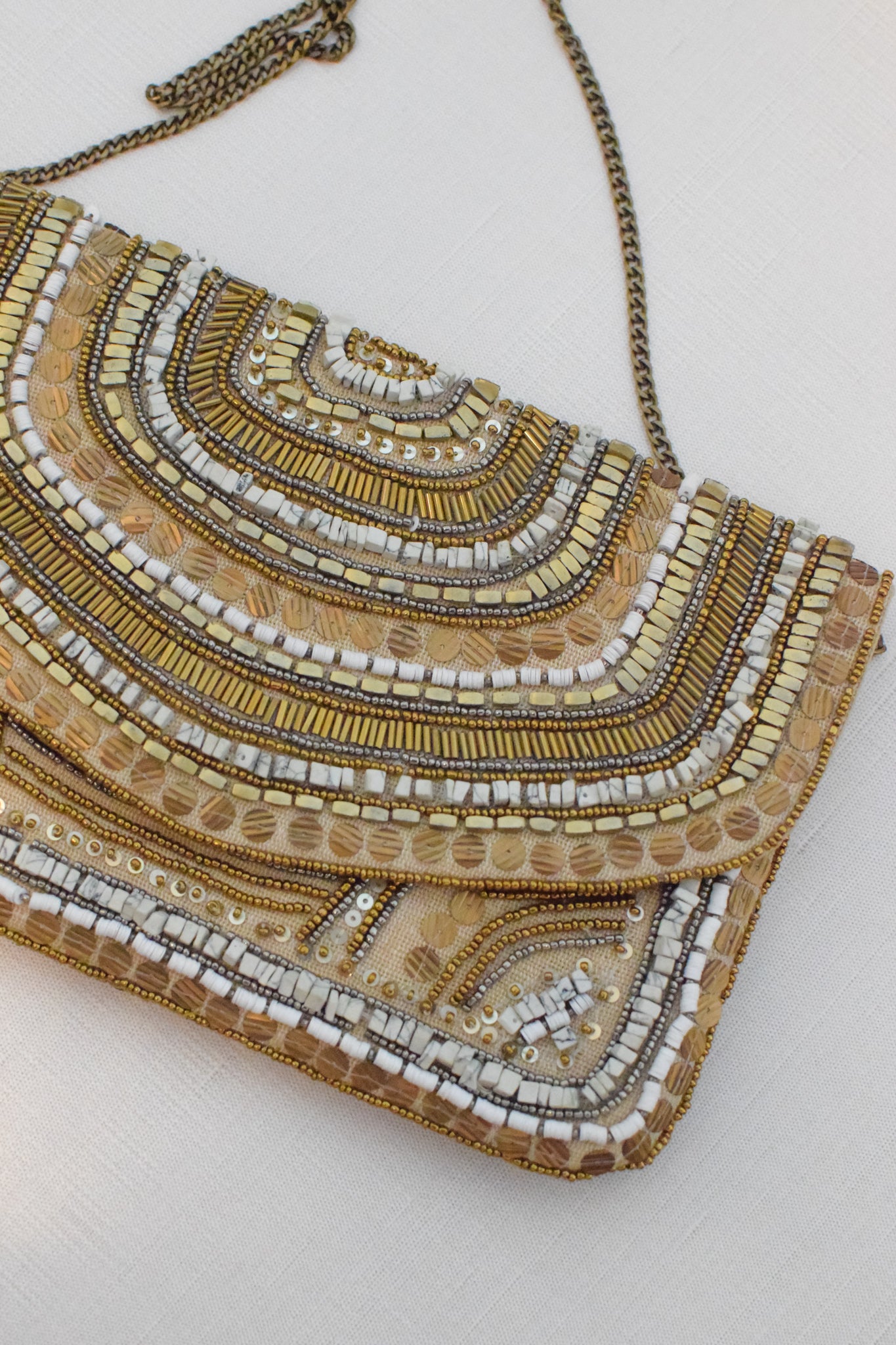 Caspian Beaded Clutch Crossbody