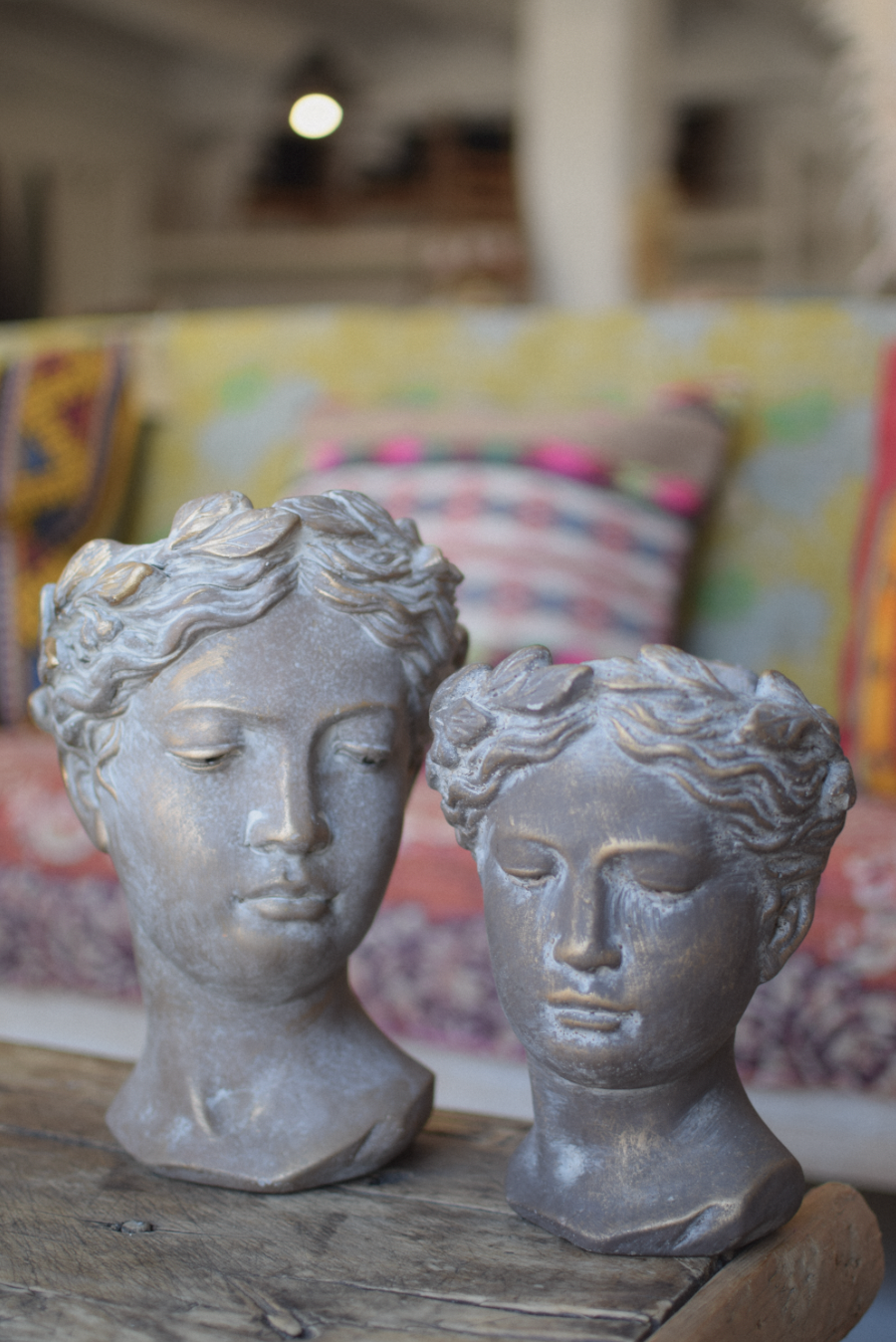 11" Greek Head Planter
