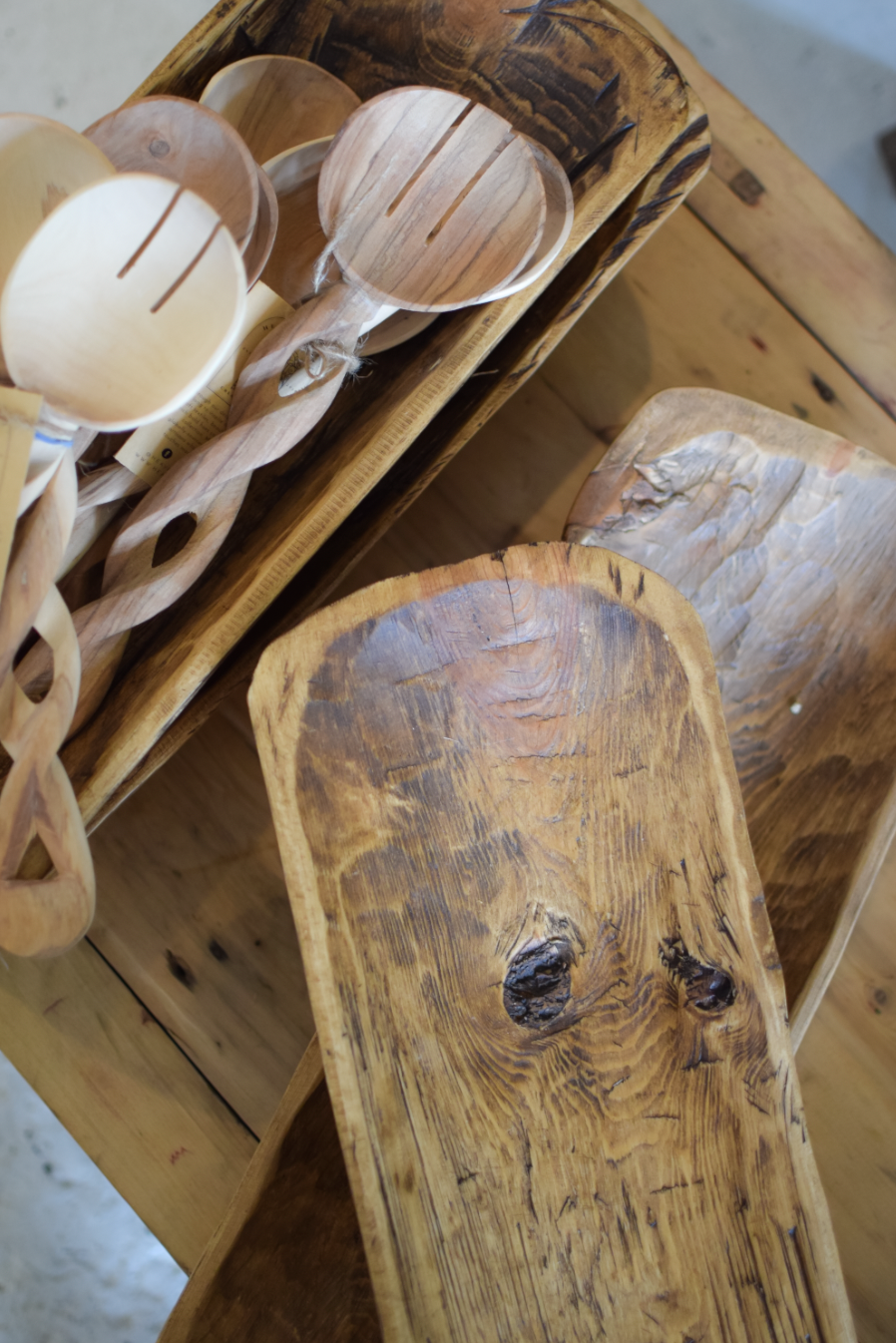 Vintage Wood Dough Bowl