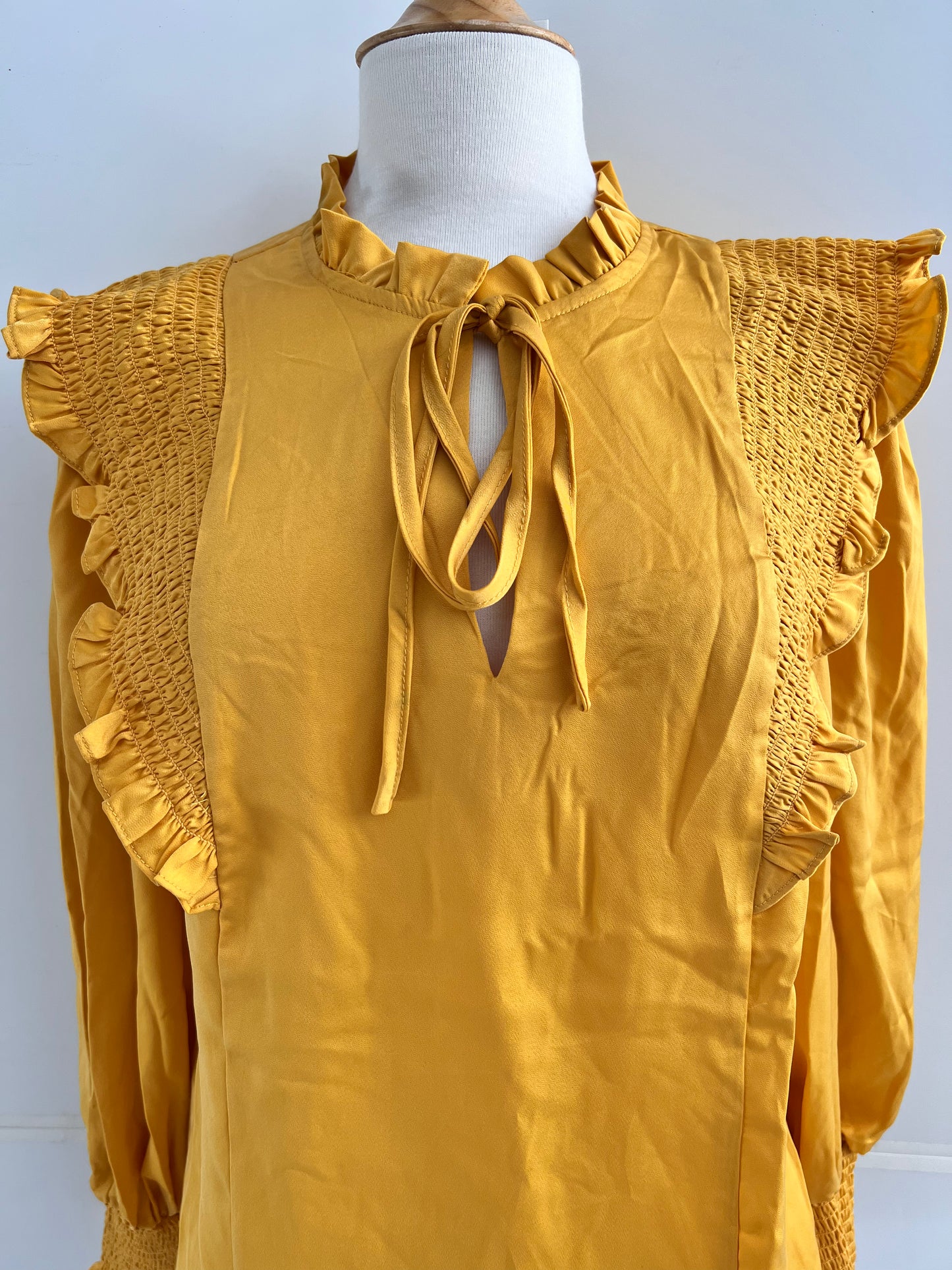 Rosamond Smocked Blouse (Gold)