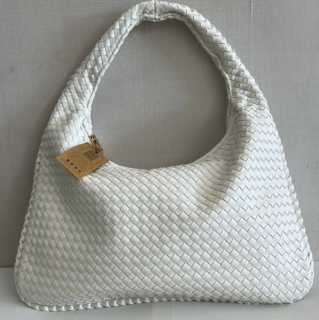 Shoulder handbag white