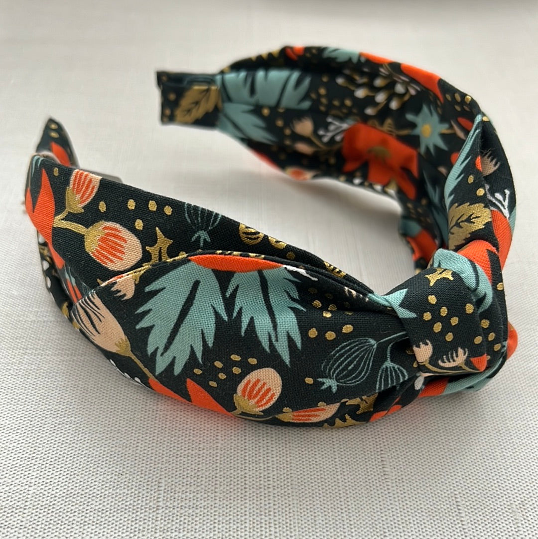 Poinsettia Top knot Headband