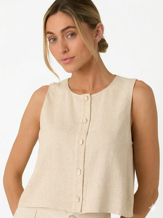 The Eleanor Linen Top