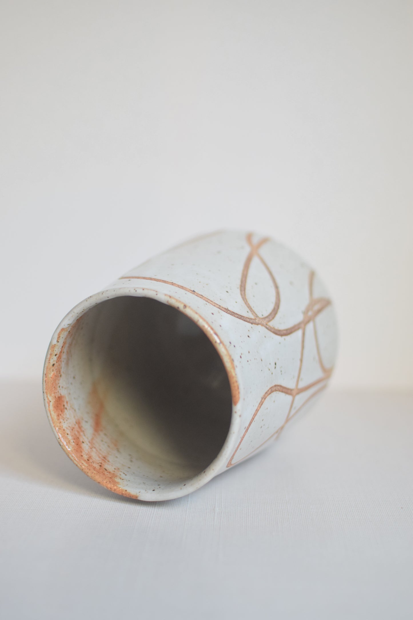 Speckled Linework Vase