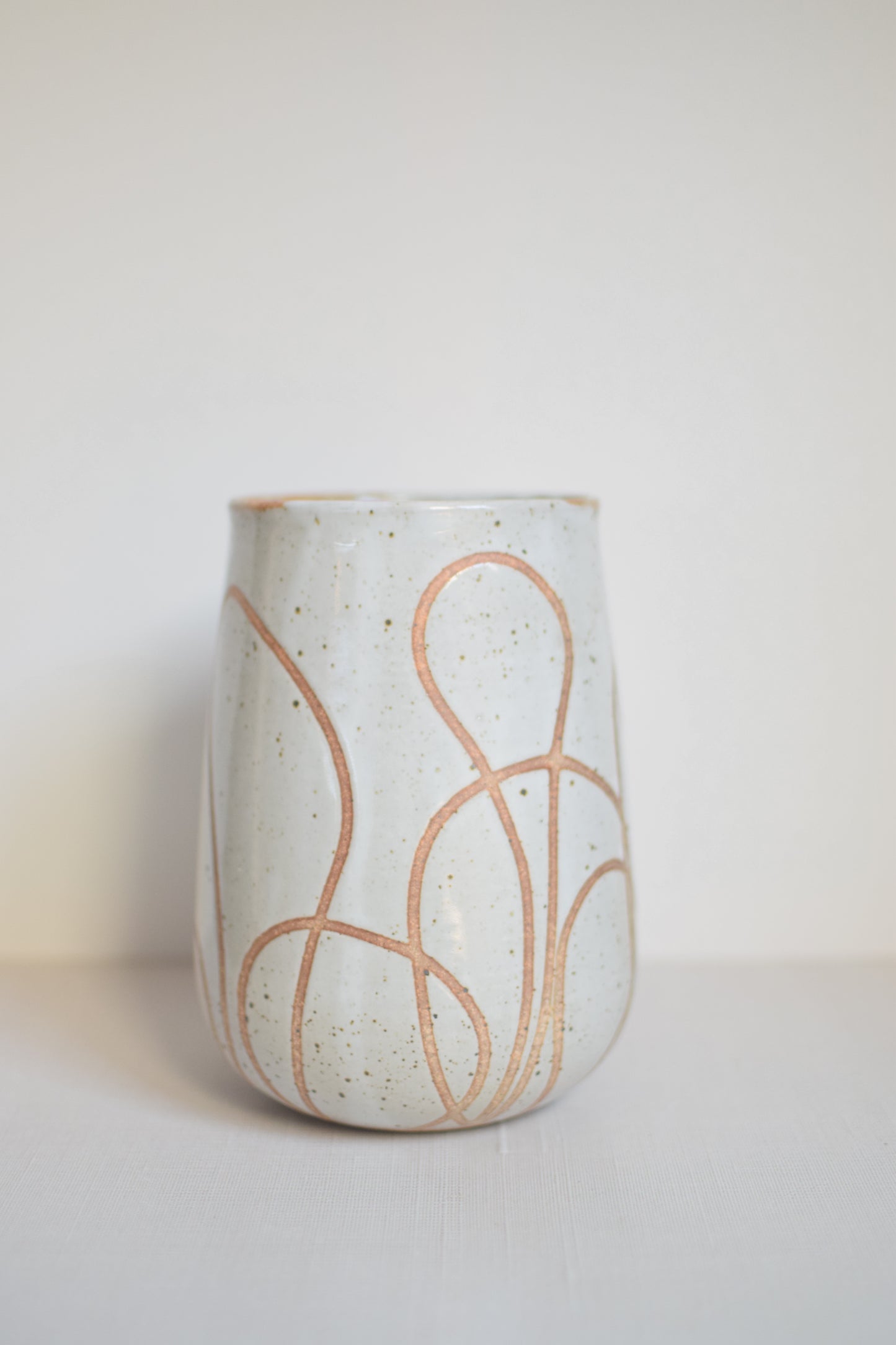 Speckled Linework Vase