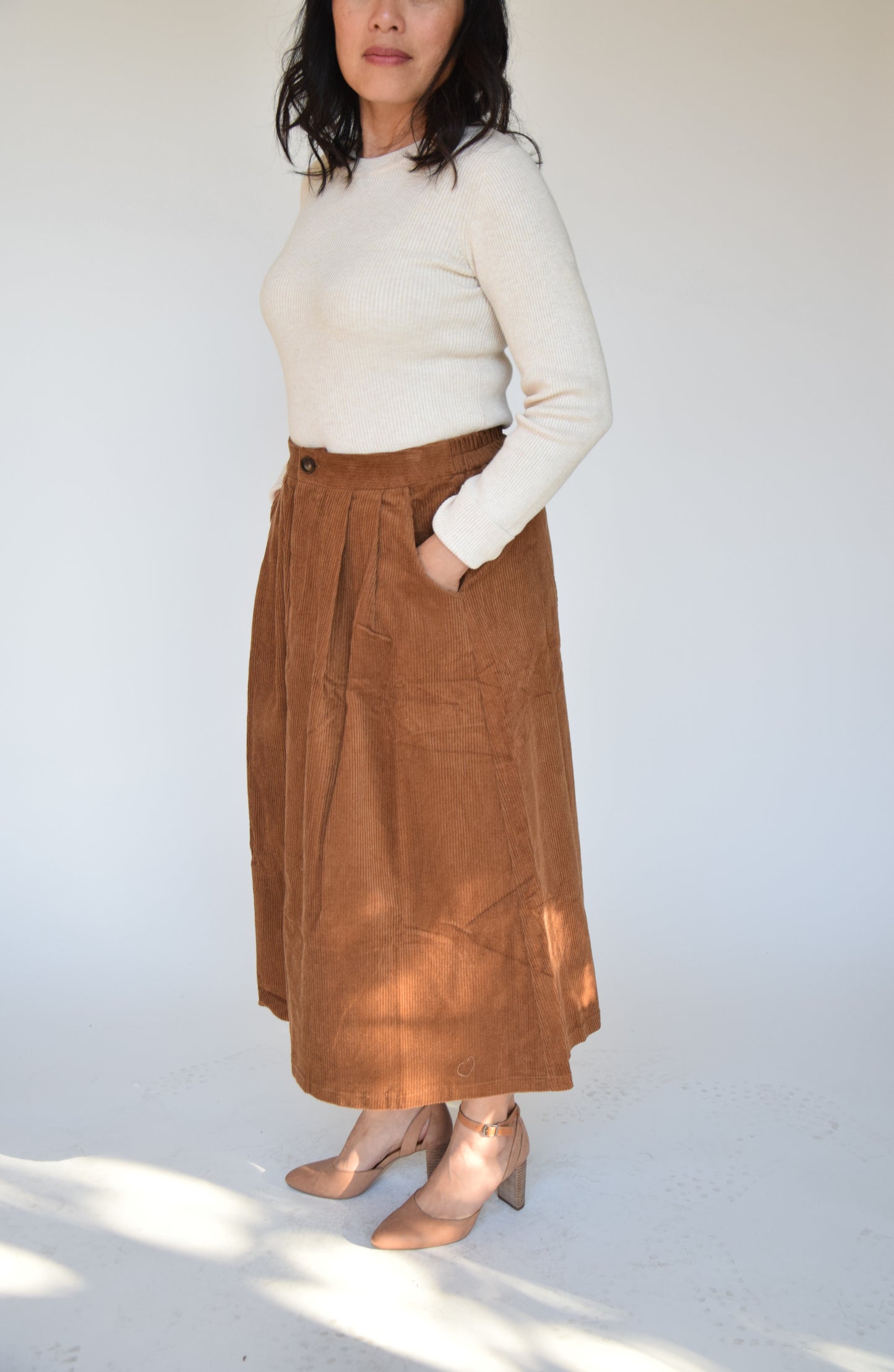 Corduroy Midi Skirt