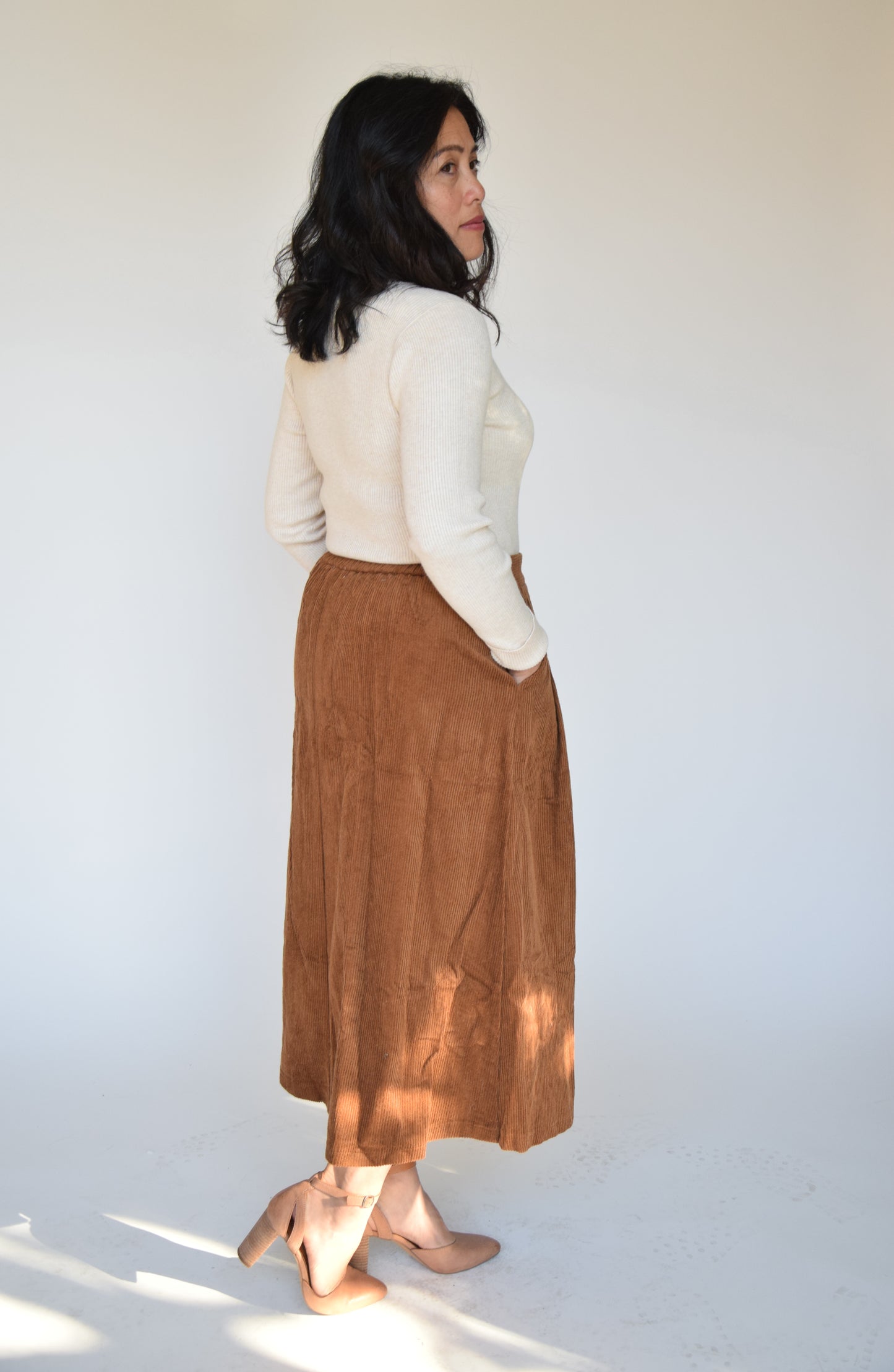 Corduroy Midi Skirt