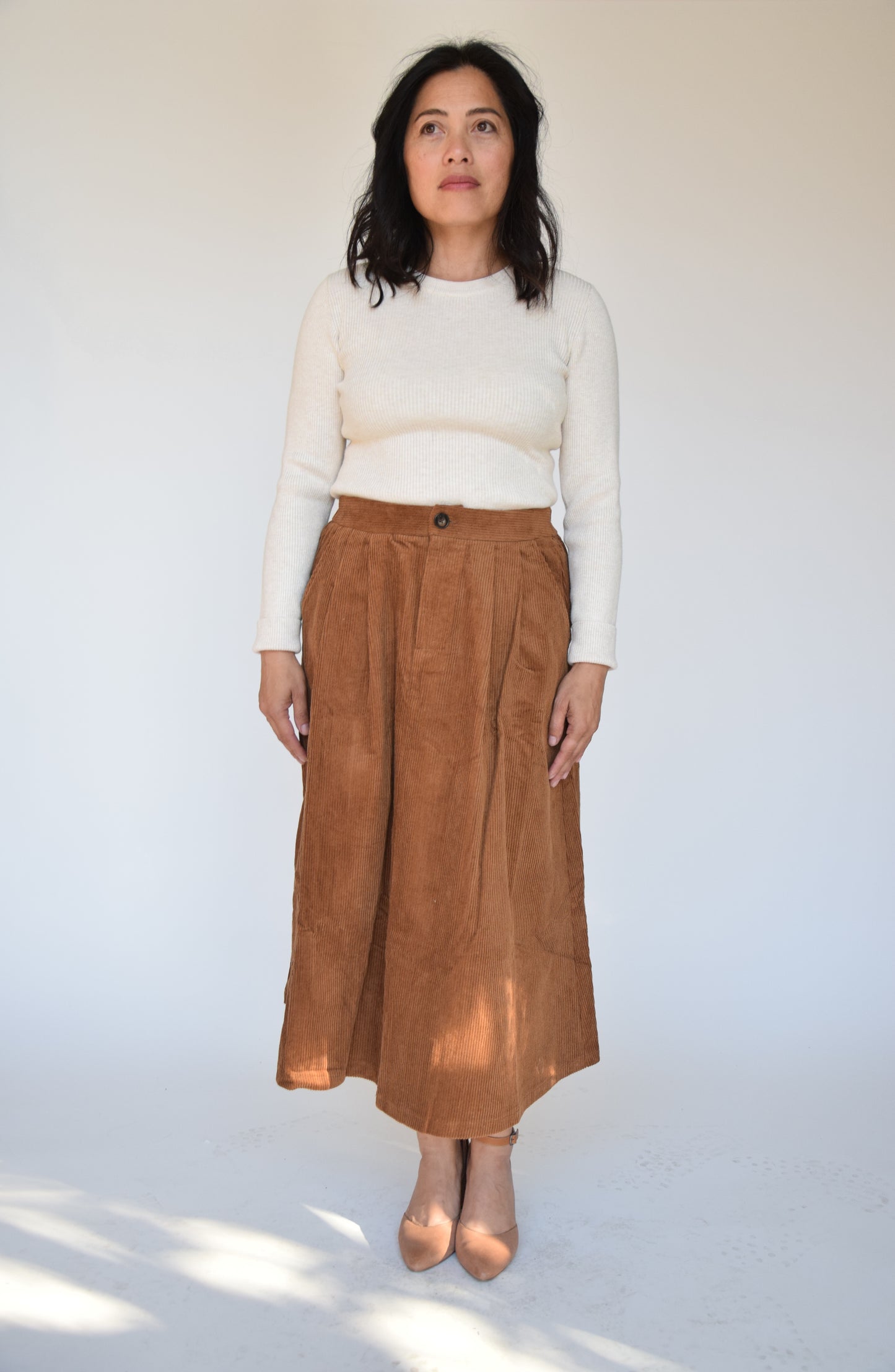 Corduroy Midi Skirt