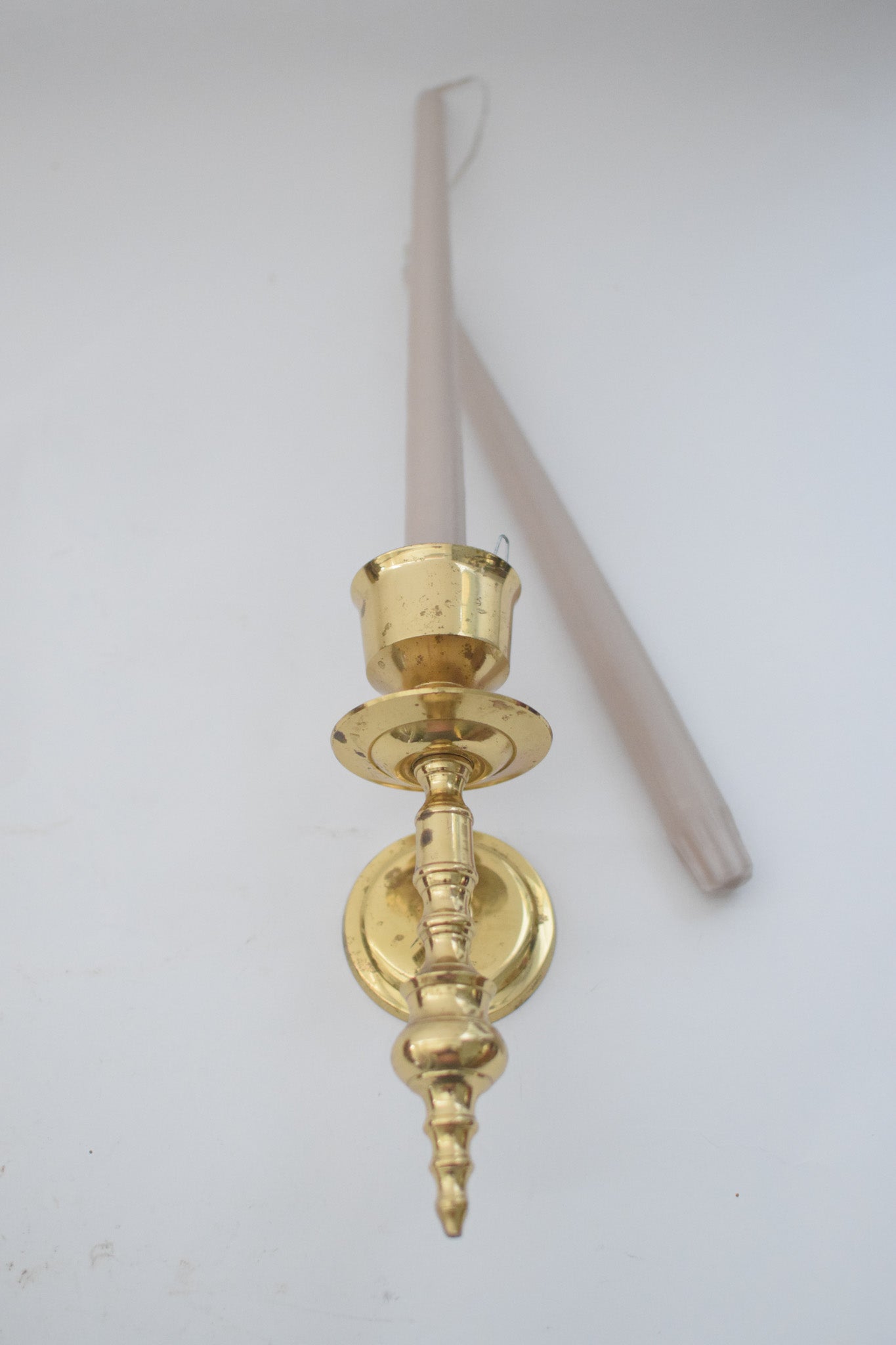 Vintage Brass Wall Candlestick