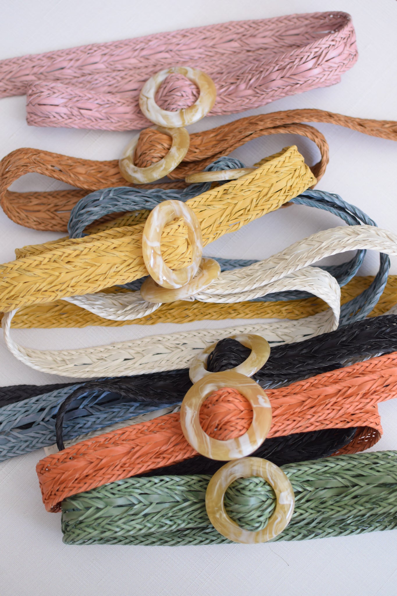 Crochet-trimmed woven Canvas Belt