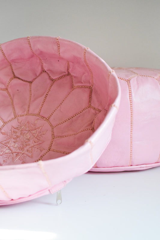 Konrad Light Pink Moroccan Floor Pouf
