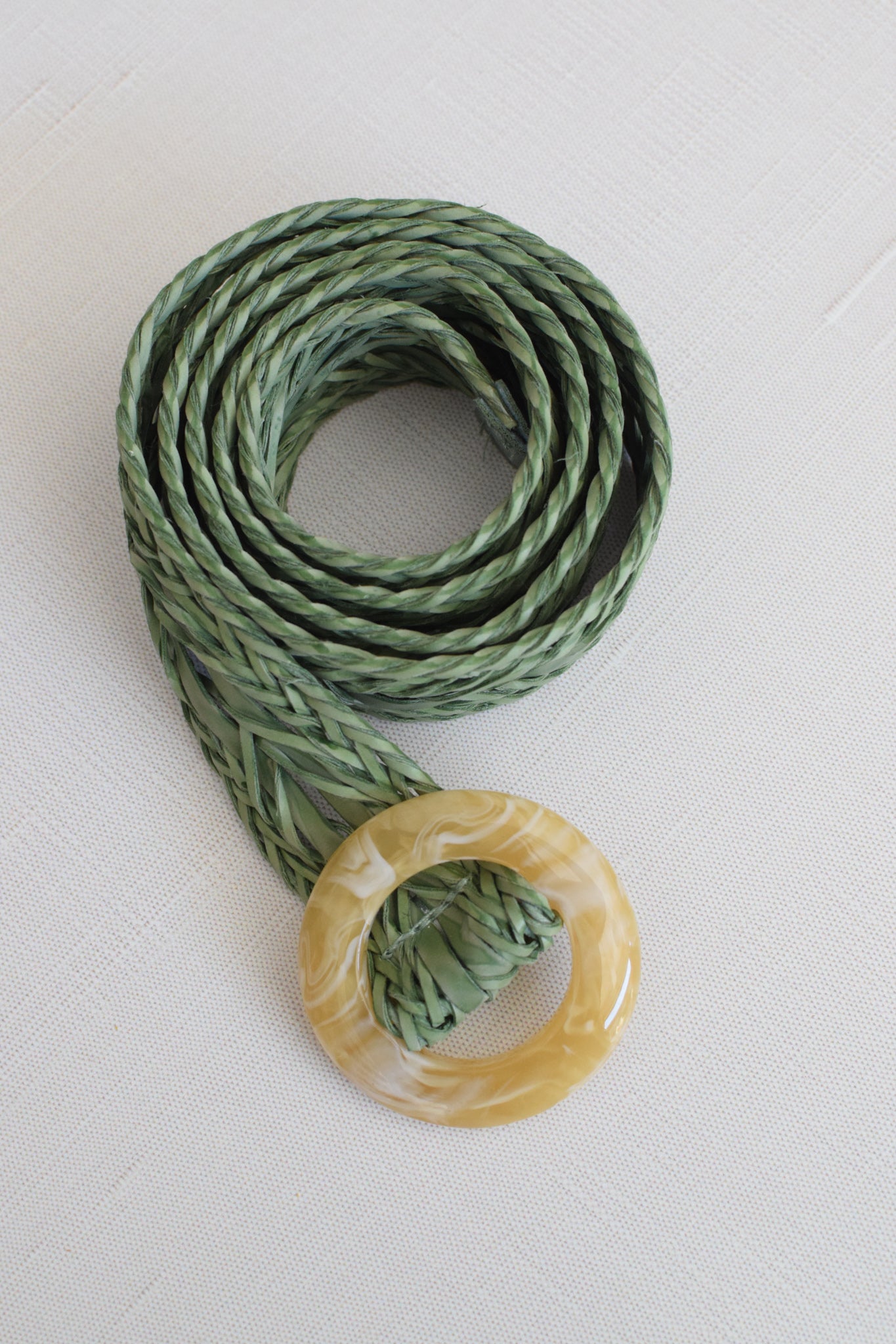 Crochet-trimmed woven Canvas Belt