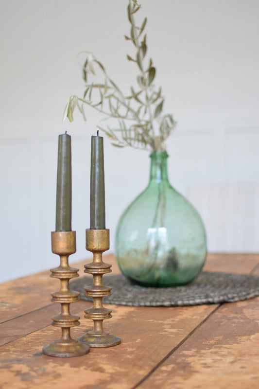 Kenzo Vintage Brass Candlesticks