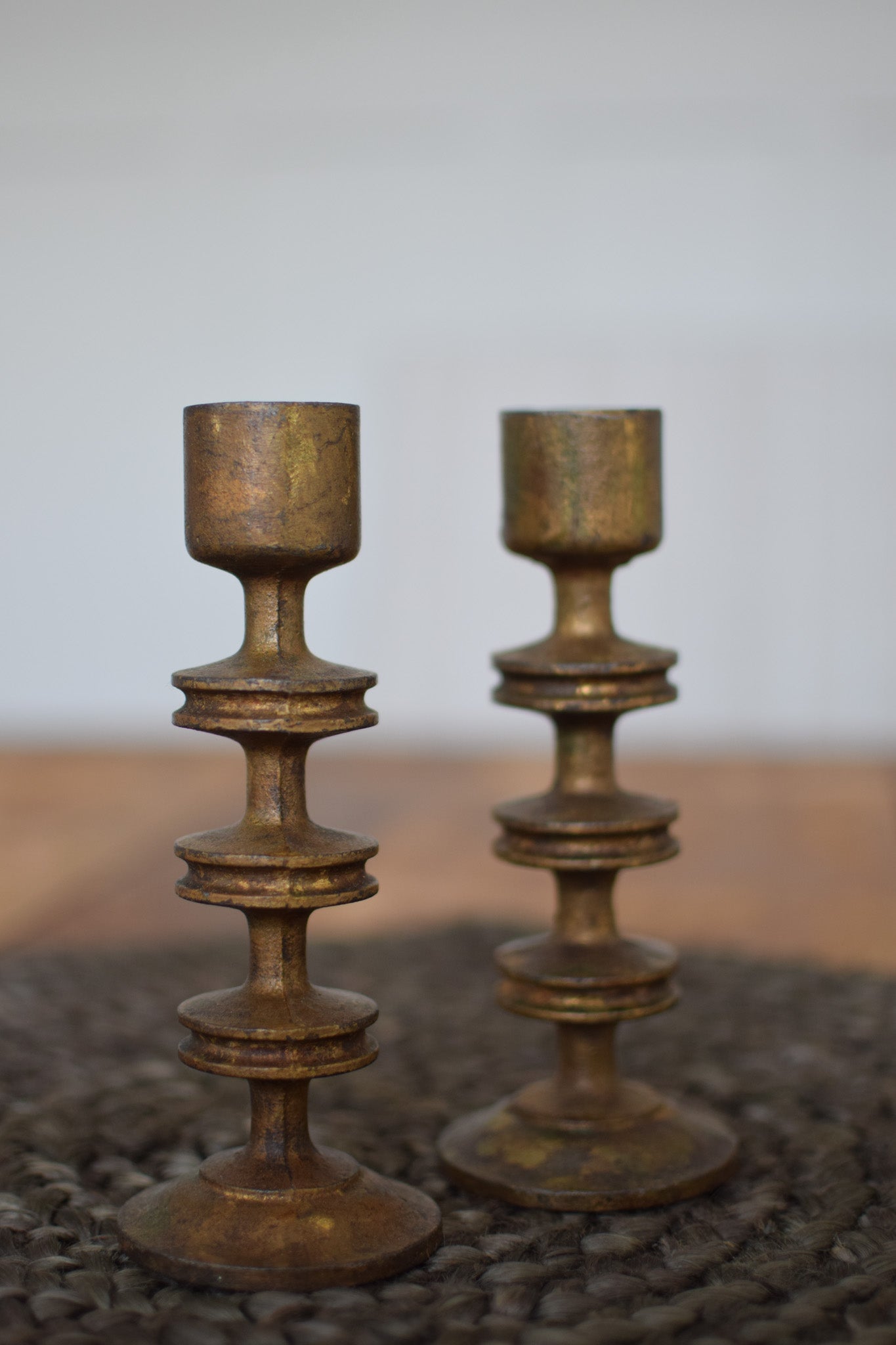 Kenzo Vintage Brass Candlesticks