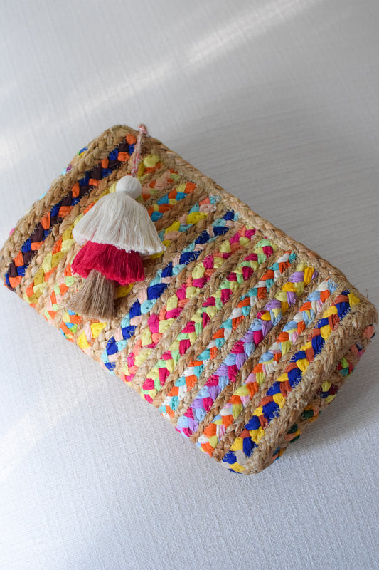 Artisan Woven Multi-Colored Clutch Bag