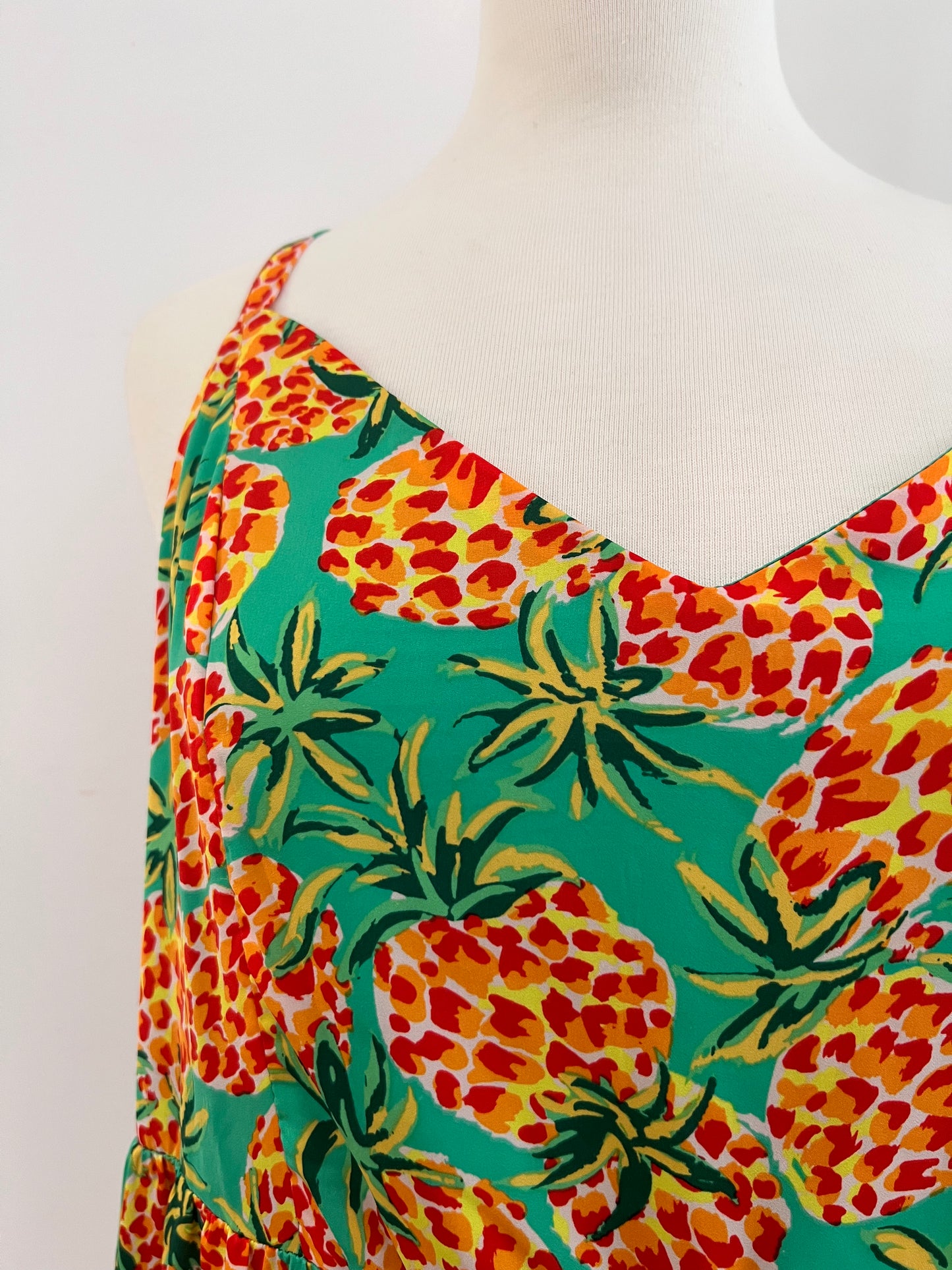 Pineapple Print Maxi Dress Extended