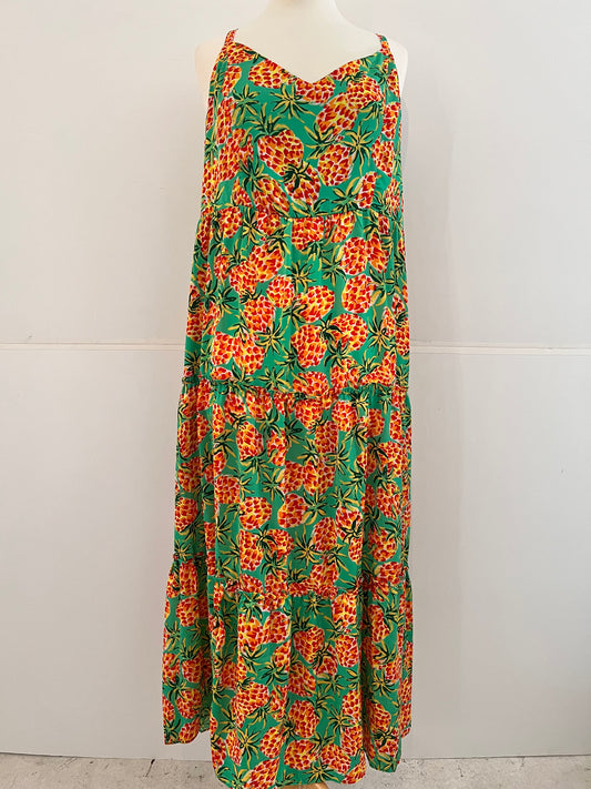 Pineapple Print Maxi Dress Extended